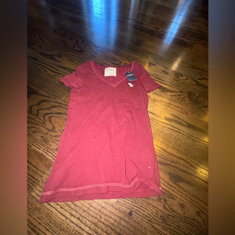 Abercrombie Kids Burgundy Short Sleeve Tee